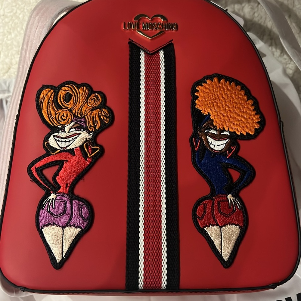 Love Moschino rare leather red bag